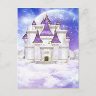Cartão Postal Castelo branco e roxo