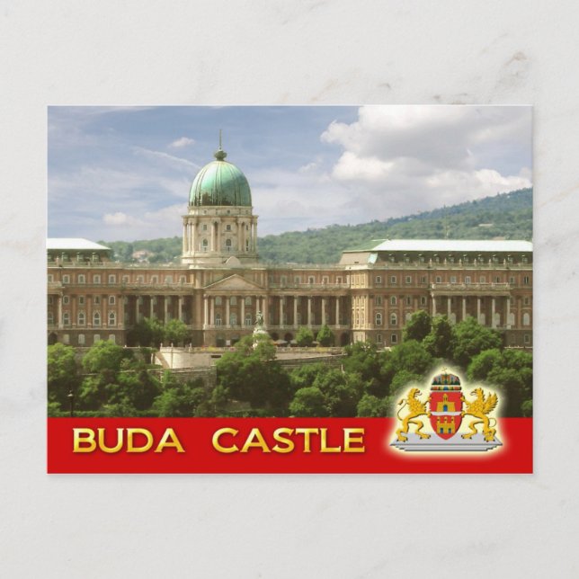 Cartão Postal Castelo Buda em Budapeste, Hungria (Frente)