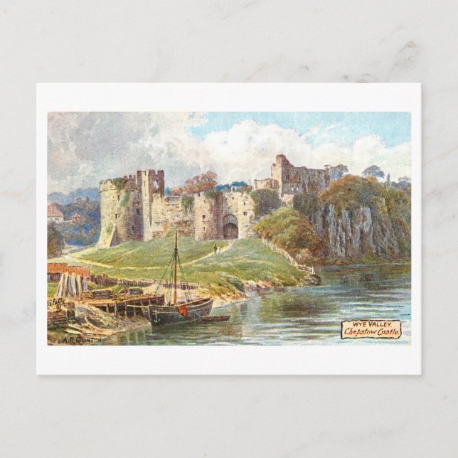 Cartão Postal Castelo Chepstow Vintage (Frente)