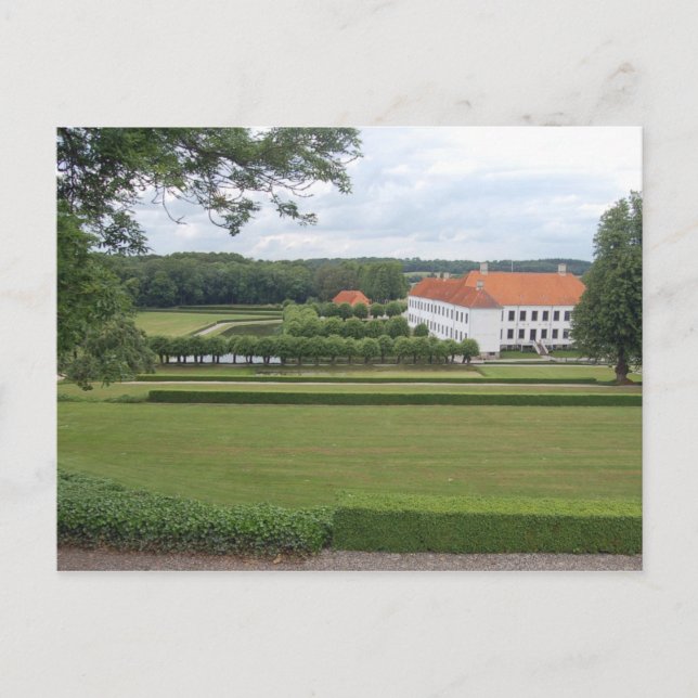Cartão Postal Castelo Clausholm, Hadsten, Dinamarca. (Frente)