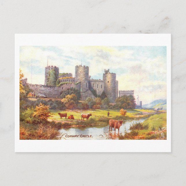 Cartão Postal Castelo Conwy Antigo  (Frente)