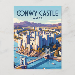 Cartão Postal Castelo Conwy País de Gales