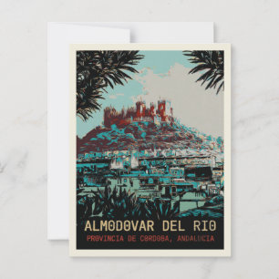 Cartão Postal Castelo da ilustração Almodovar del Rio, Espanha