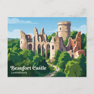 Cartão Postal Castelo de Beaufort Luxemburgo