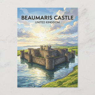 Cartão Postal Castelo de Beaumaris, Anglesey Reino Unido