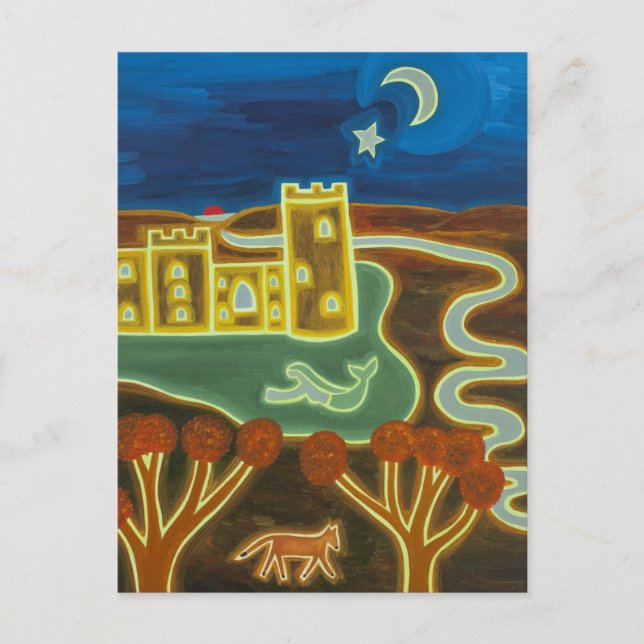 Cartão Postal Castelo de Bodiam pela Lua 2010 (Frente)