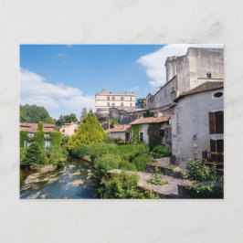 Cartão Postal Castelo de Bourdeilles e Rio Dronne, Dordogne