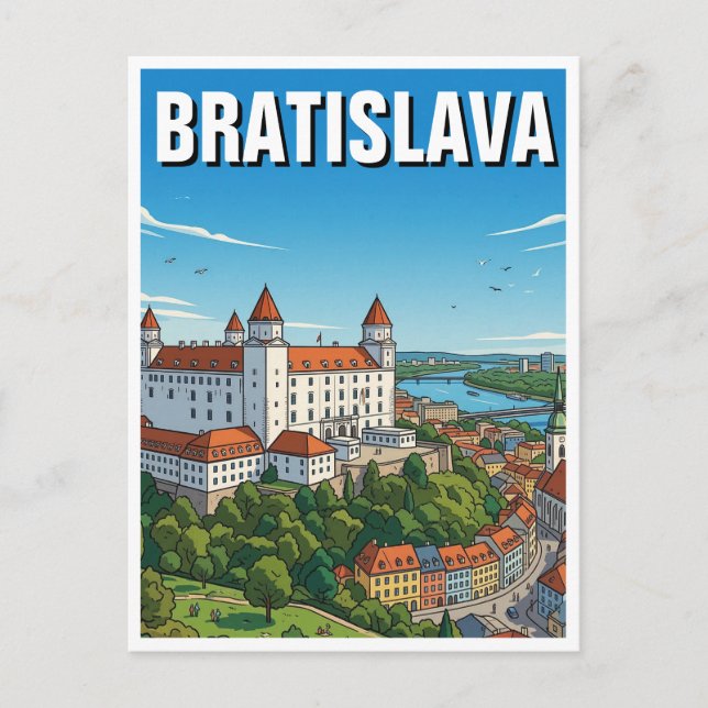 Cartão Postal Castelo de Bratislava (Frente)