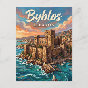 Cartão Postal Castelo de Byblos Líbano