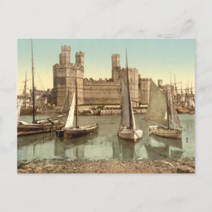 Cartão Postal Castelo de Caernarfon II, Gwynedd, País de Gales