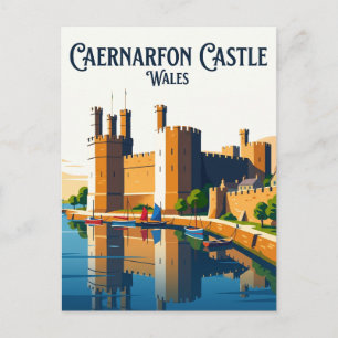 Cartão Postal Castelo de Caernarfon País de Gales