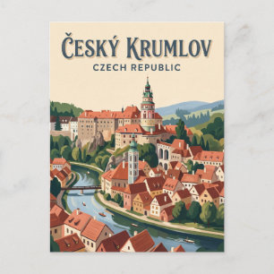 Cartão Postal Castelo de Český Krumlov República Tcheca