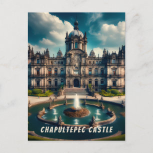 Cartão Postal Castelo de Chapultepec México Viagens Antigas