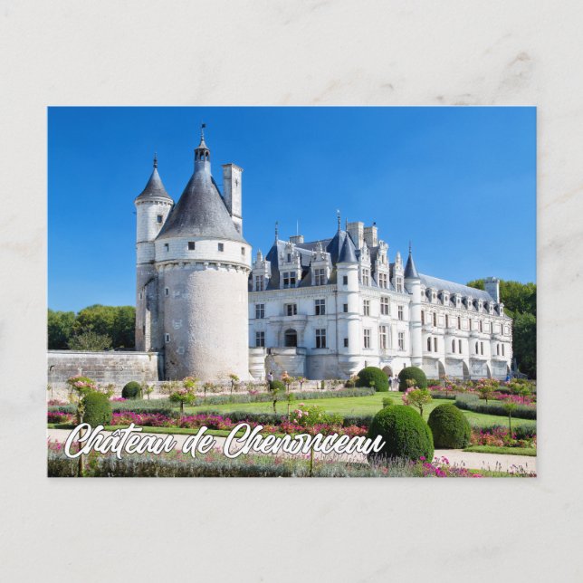 Cartão Postal Castelo de Chenonceau, França (Frente)