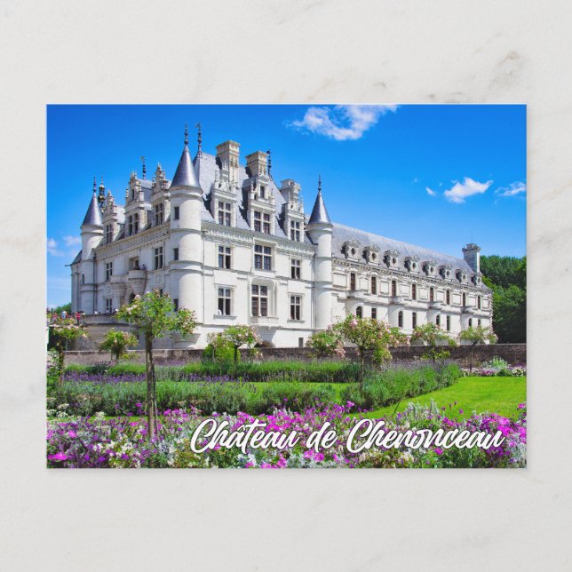 Cartão Postal Castelo de Chenonceau, França (Frente)