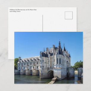 Cartão Postal Castelo de Chenonceau no Vale do Loire - França