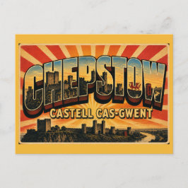 Cartão Postal Castelo de Chepstow, o Mais Antigo Forte de Pedra 