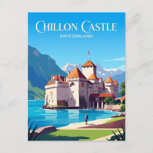 Cartão Postal Castelo de Chillon Suíça