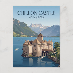 Cartão Postal Castelo de Chillon Suíça