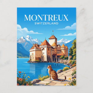 Cartão Postal Castelo de Chillon Suíça