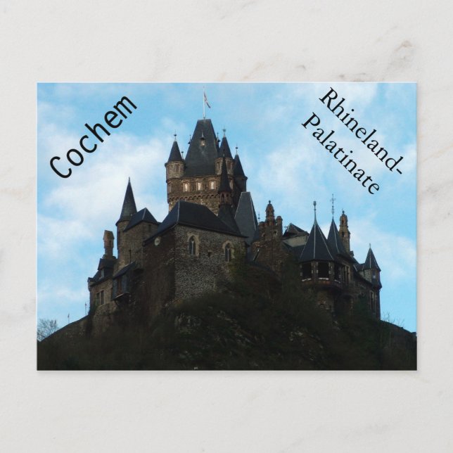 Cartão Postal Castelo de Cochem na Alemanha (Frente)