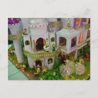 Cartão Postal Castelo de conto de fadas miniatura