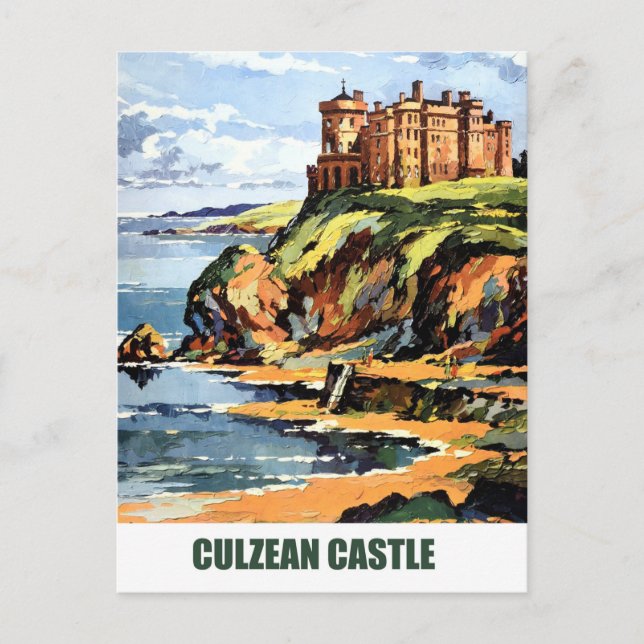 Cartão Postal Castelo de Culzean, Costa de Ayshire, Escócia (Frente)