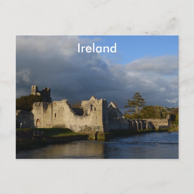 Cartão Postal Castelo de Desmond na Irlanda de Adare (Frente)