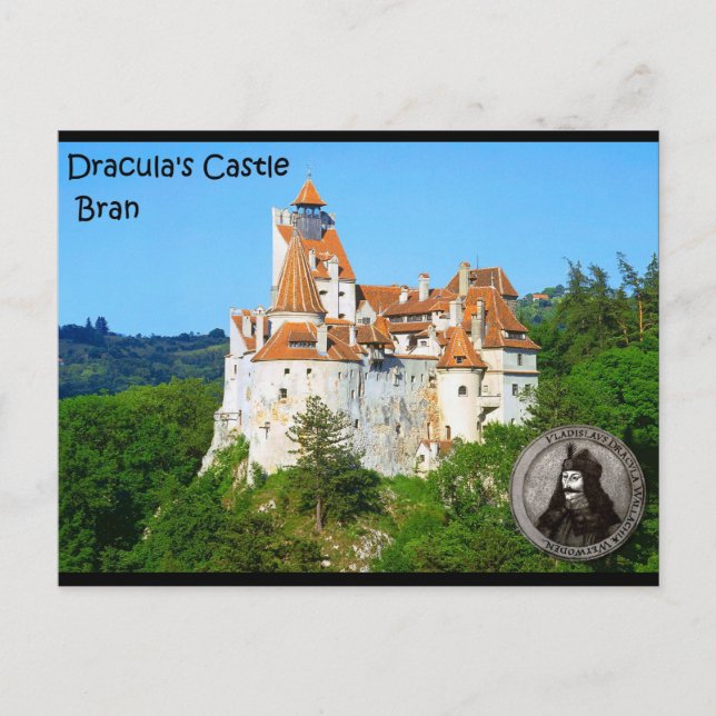 Cartão Postal Castelo de Drácula, Bran, Transylvânia (Frente)