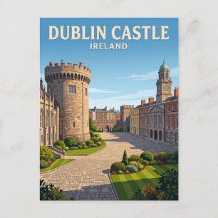 Cartão Postal Castelo de Dublin Irlanda