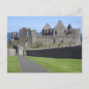 Cartão Postal Castelo de Dunluce perto de Bushmills e Portrush,