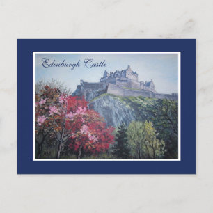 Cartão Postal Castelo de Edimburgo Escócia pintura por Pola.B.Al