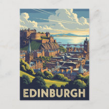 Castelo de Edimburgo Escócia Viagem Vintage