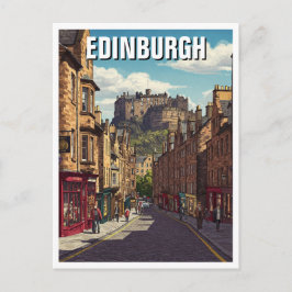 Cartão Postal Castelo de Edimburgo Viagem Escócia