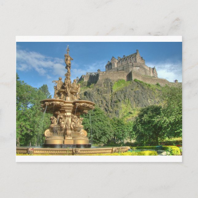 Cartão Postal Castelo de Edinburgh 9082 (Frente)