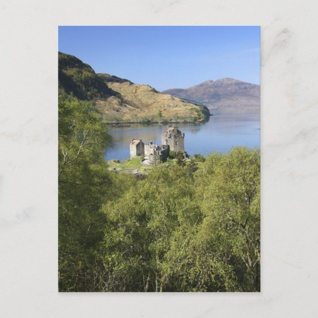 Cartão Postal Castelo de Eilean Donan, Escócia. O famoso Eilean (Frente)