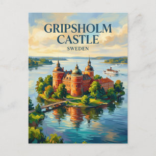Cartão Postal Castelo de Gripsholm Suécia