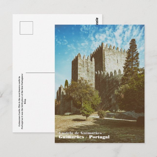 Cartão Postal Castelo de Guimaraes. (Frente/Verso)