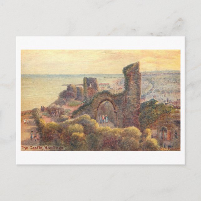 Cartão Postal Castelo de Hastings Antigo (Frente)