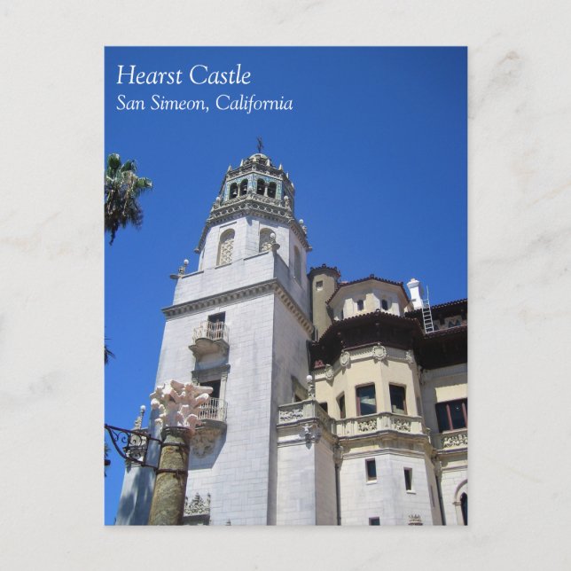 Cartão Postal Castelo de Hearst, San Simeon, Califórnia (Frente)