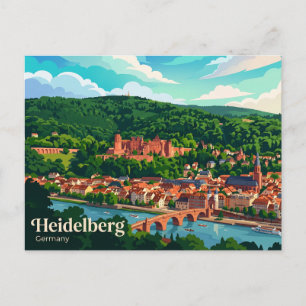 Cartão Postal Castelo de Heidelberg Alemanha