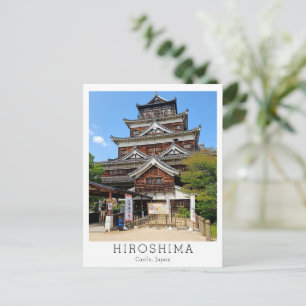 Cartão Postal Castelo de Hiroshima Personalizado, Japão