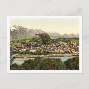 Cartão Postal Castelo de Hohensalzburg, Salzburg, Áustria