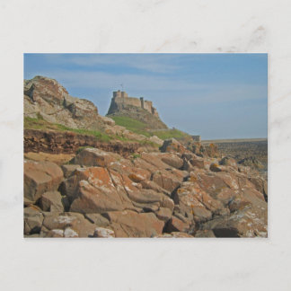 Cartão Postal Castelo de Lindisfarne Ilha Santa Inglaterra
