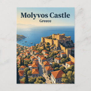 Cartão Postal Castelo de Molyvos Grécia