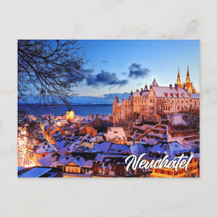Cartão Postal Castelo de Neuchatel, Suíça