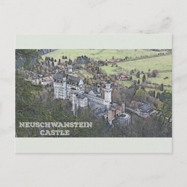 Cartão Postal Castelo de Neuschwanstein - Alemanha (Frente)