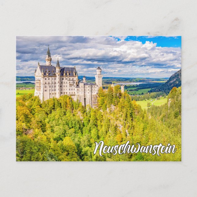 Cartão Postal Castelo de Neuschwanstein, Alemanha (Frente)