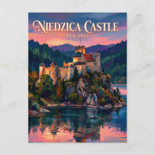 Cartão Postal Castelo de Niedzica (Rio Dunajec) Polônia