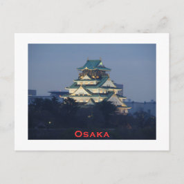 Cartão Postal Castelo de Osaka em Dusk